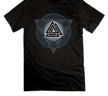 Load image into Gallery viewer, Valknut Ice Flame Vikings  T-Shirts